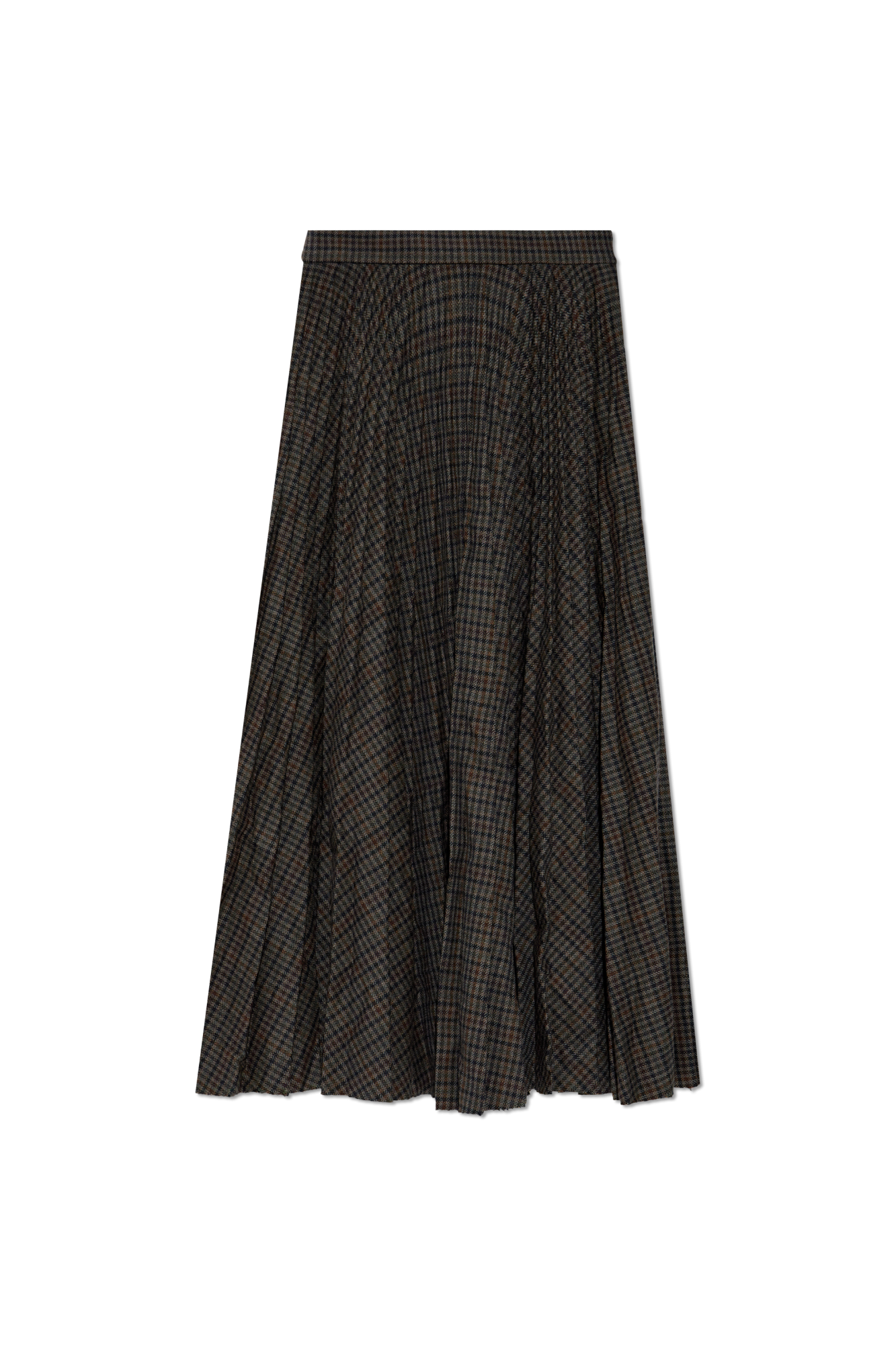 Grey Pleated skirt with check pattern Balenciaga - Vitkac Italy